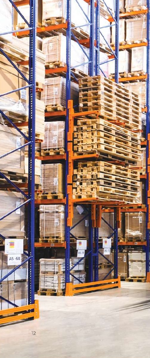 Pallet racking in the MAAS warehouse